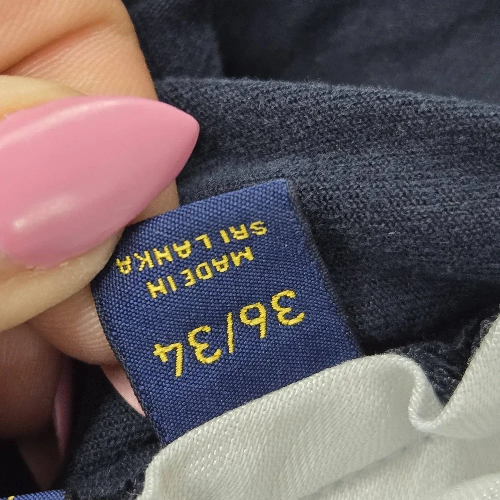 Polo Ralph Lauren Men Pants 36/34 Blue Chino Twill Pleated‎ Classic 30.5